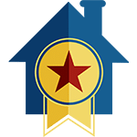 icon of star award in front of a house